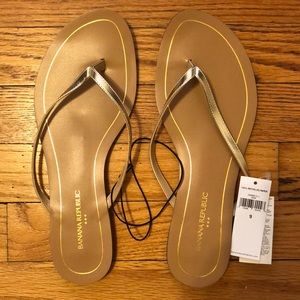 Banana Republic Gold Thongs